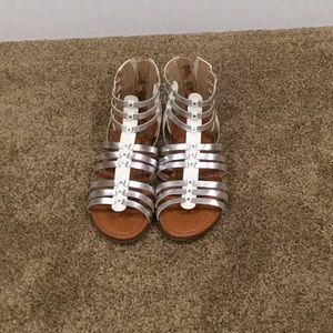 American heritage silver sandals